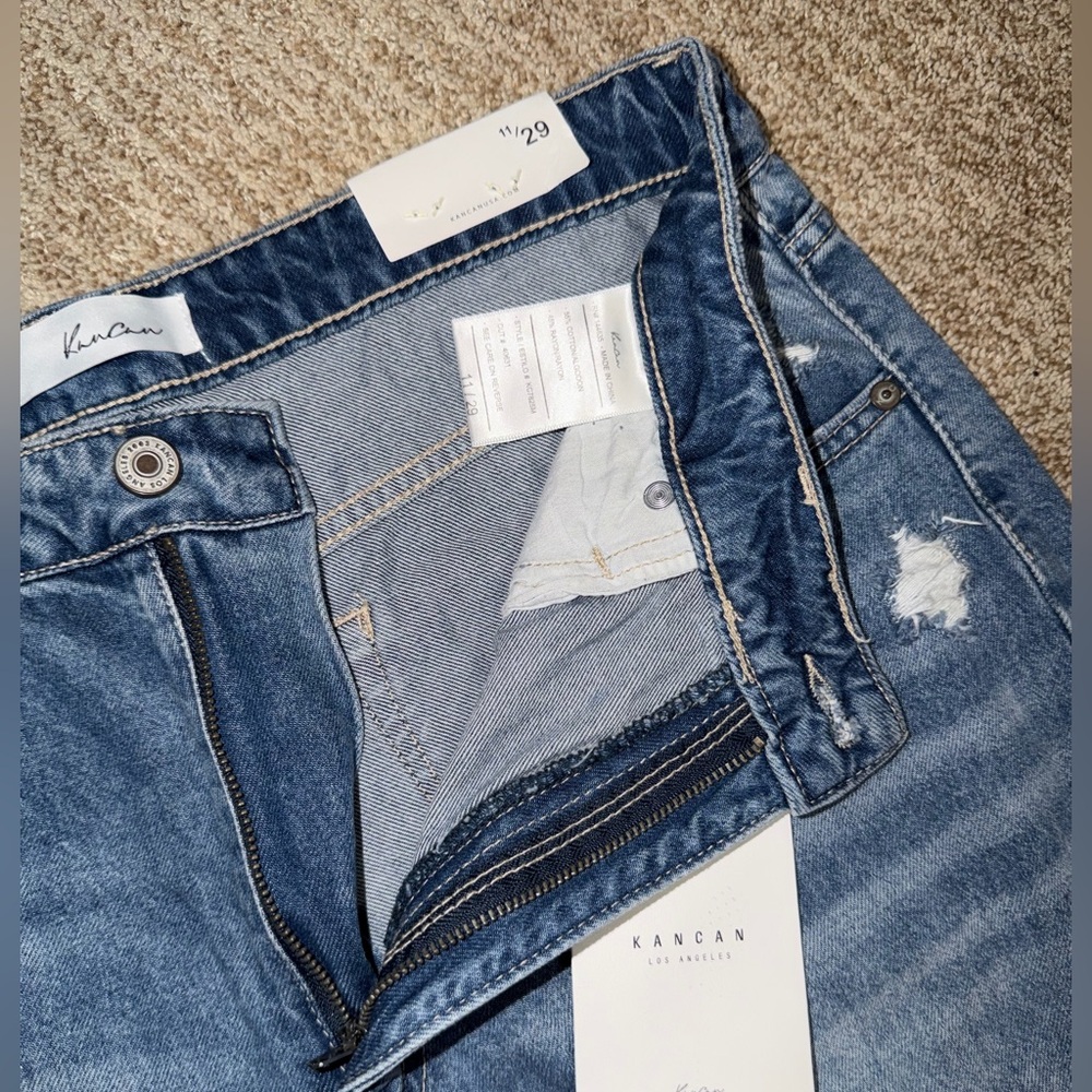 KanCan Ripped Blue Boyfriend Jeans - Picture 2 of 5